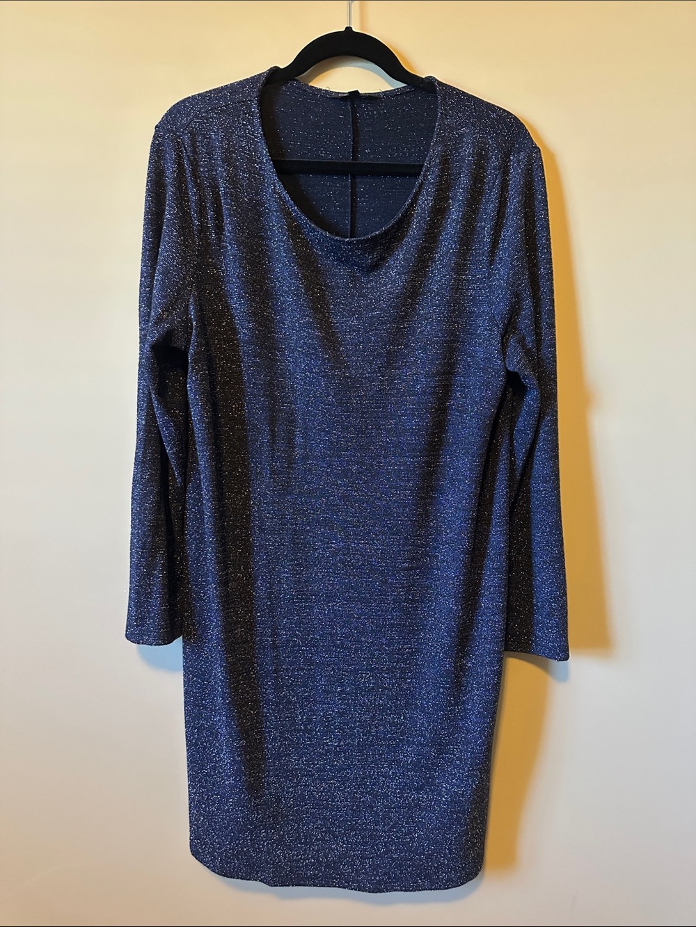 Sparkle Navy Long-Sleeve Dress! Perfect for the holidays!